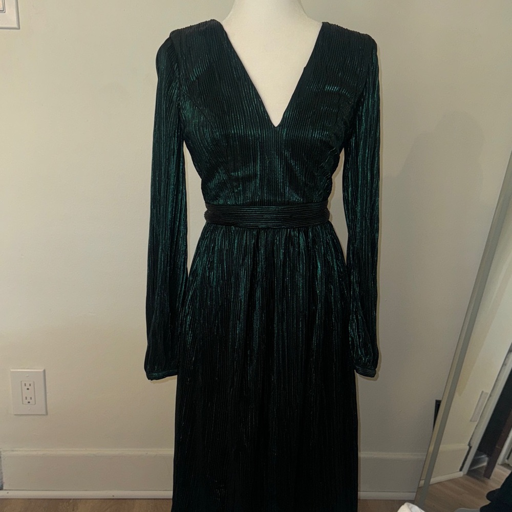 Dress the Population Deep Green Long Sleeve Dress